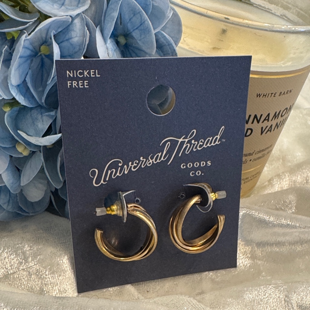 Final Price Universal Thread Gold-Tone Hoop Earrings